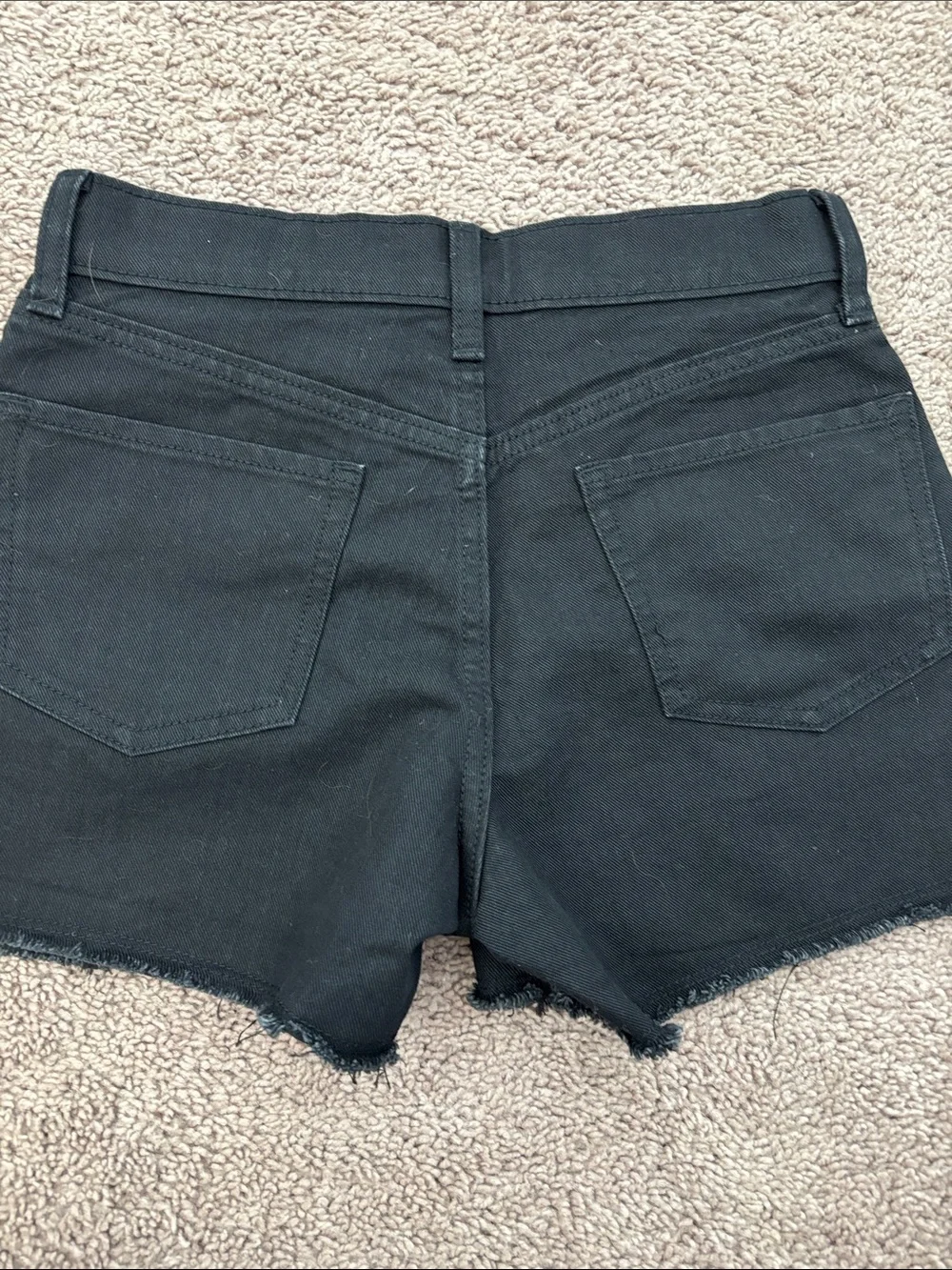 Black Women's High-Waist Denim Shorts